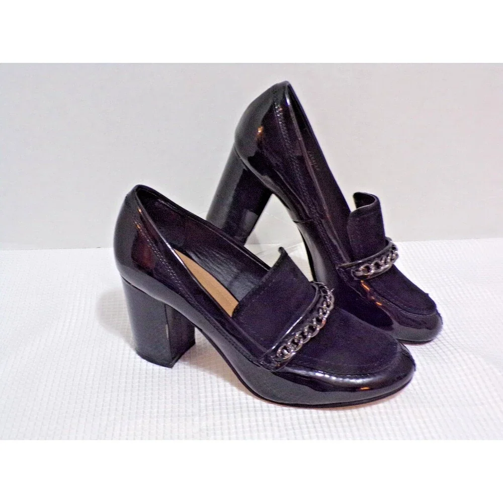 Tahari Lasalla Size 7M Patent Leather & Velvet Black 3